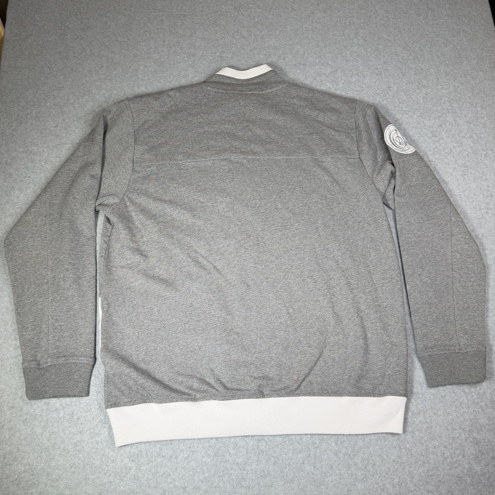 Beretta Full Zip Sweat Jacket Sweatshirt Men's XXL 2XL Gray White Cotton Knit - Picture 8 of 8